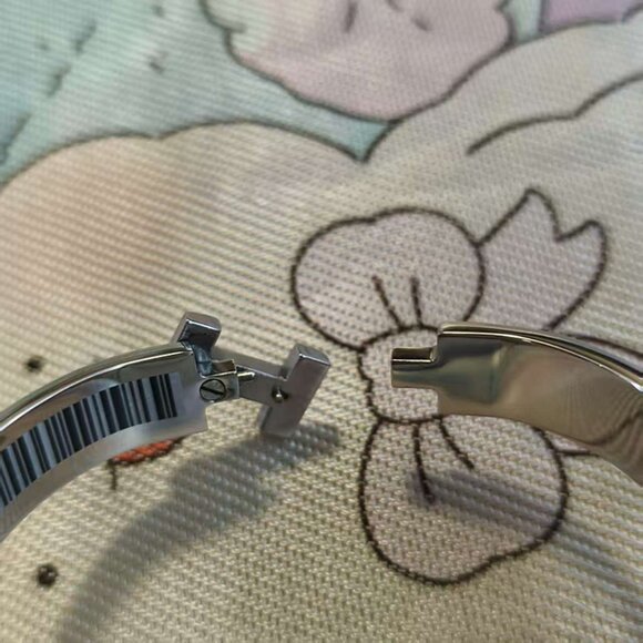 Hermès Silver and Black Click Bracelet Hermès - Picture 5 of 8